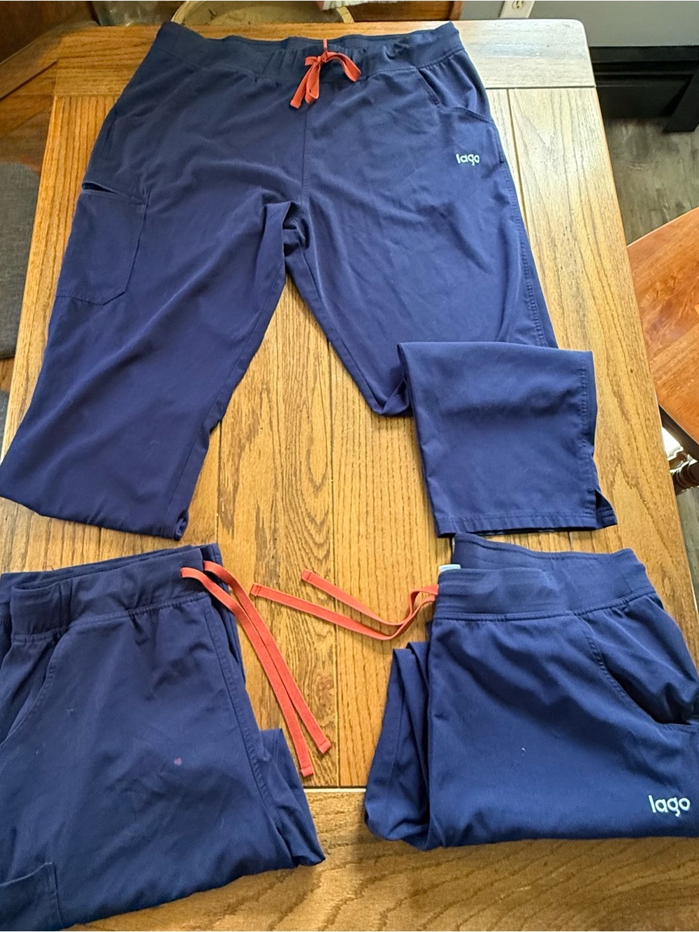 Kids Navy Blue Drawstring Active Pants